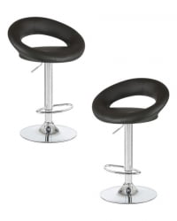 Стул барный ДОБРИН МИРА (черный) 2 шт / DOBRIN MIRA