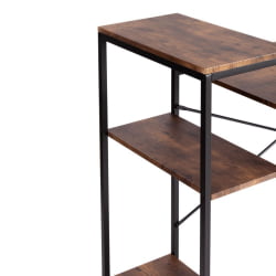 Письменный стол с полками ВД-15 бурнт / WD-15 burnt