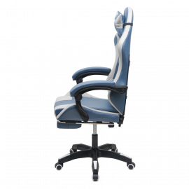 Кресло 907 КИНГКУЕЕН, замша, цвет синий с массажем, арт 907-ЛБ / KINGQUEEN, 907-LB