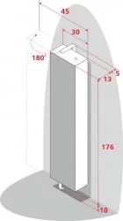 Поворотный зеркальный шкаф Лупо Белый / Lupo