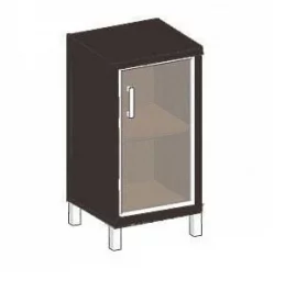 Стеллаж стекло в раме В411.4 Л  Венге магия / L