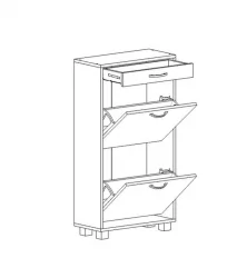 Тумба в прихожую ШО-52 В Ясень шимо светлый