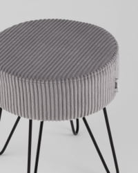 Пуф Спейси велюр рельефный светло-серый