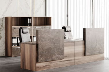 Ресепшен Б-ТОНЕ №6 Вяз Бетон темный / B-TONE