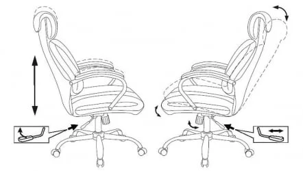 Кресло руководителя Бюрократ Т-9904НСЛ/БЛАCК-ПУ / T-9904NSL/BLACK-PU