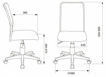 Кресло детское Бюрократ КД-9 (пластик белый) Голубой / KD-9