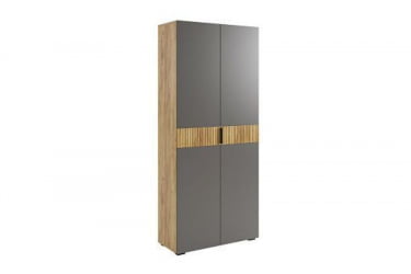 Шкаф двухдверный Бери МПР-024 Дуб крафт золотой/графит / MPR-024