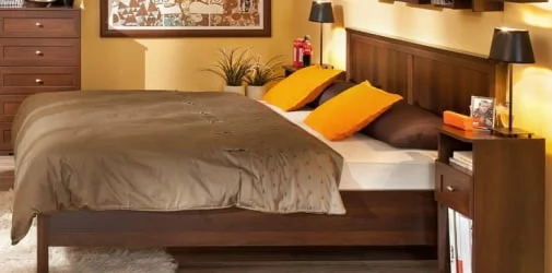 Кровать двуспальная Шерлоcк 42 Орех шоколадный (спальня) / Sherlock