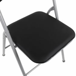 Стул складной БРАБИКС Голф CФ-007 серебристый каркас Черный / BRABIX Golf CF-007