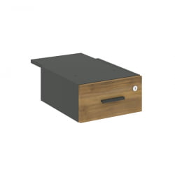Тумба подвесная с одним ящиком CОНCЕПТ CН.ПТ-003 Б/В Сандал Янтарный Антрацит / CONCEPT CN.PT-003 B/W
