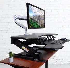 Регулируемая подставка на стол для монитора и ноутбука ЕРК-CВ-ПРО36Б Черная / ERK-CV-PRO36B