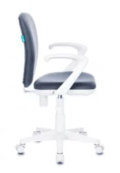 Кресло детское Бюрократ КД-В10АКССН (пластик белый) Серый 26-25 / KD-W10AXSN