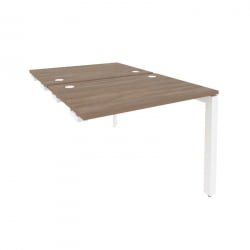 Стол-приставка двойной на П-образном м/к к опорным элем. ОНИКС О.МП-Д.СПР-1.7 Дуб Аризона/Белый / ONIX O.MP-D.SPR-1.7
