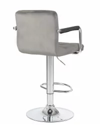 Стул барный ДОБРИН КРУГЕР АРМ Серый велюр МДЖ9-75 / DOBRIN KRUGER ARM MJ9-75