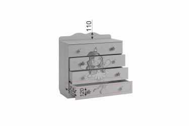 Комод Чудо МДВ-06 Белый рамух / MDW-06