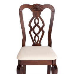 Стул Афродита/ Апхродите дерево гевея, 46х54х99см, Каппучино , ткань кремовая с рисунком (А04) / Aphrodite Cappuchino