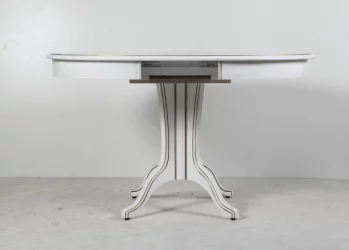 Стол деревянный Орион-5 (д1000) тон 1 с золотой патиной / (d1000)