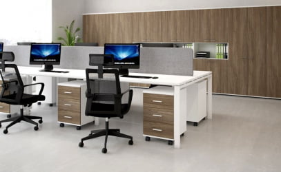 Мебель для офиса Сигма №5 Белый Дуб темный / Sigma