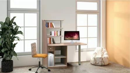 Детский стол компьютерный №11 Ясень Шимо темный/Ясень Шимо светлый