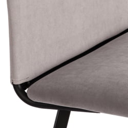 Стул обеденный Ла Роуссе велюр, серый/черный, 29, 49х50х93 / La Rousse