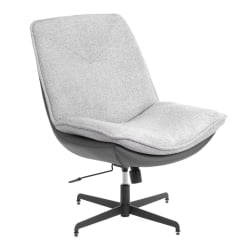 Кресло Космо велюр/букле (ХЙП)/экокожа, светло-серый/графит / Cosmo (HYP)/экокожа,