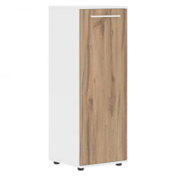 Шкаф-колонка с глухой средней дверью ЕДИС ЕМCС 42.1 Дуб Денвер светлый Белый Белый / EDIS EMCS