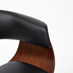 Кресло ВИМТА орех, кож/зам черный / VIMTA