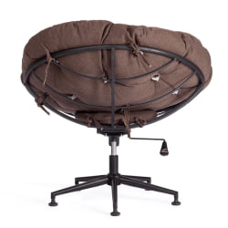 Кресло CЛОУДЕ рогожка/металл, 97х98х90-96см, коричневый, 3М7-147 / CLOUDE