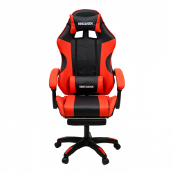 Кресло 1209-1 КИНГКУЕЕН, цвет черный/красный, 1209-1-блаcк-ред-масс / KINGQUEEN, 1209-1-black-red-mass