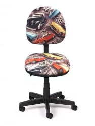 Детское компьютерное кресло ЛБ-C04 [Машинки (синий)] / LB-C04