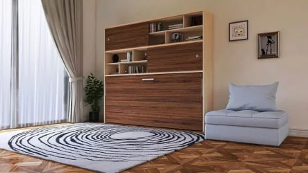 Кровать-трансформер Смарт 3 с полками Ясень шимо темный