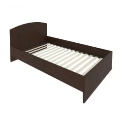 Кровать с ортопедическим основанием и изголовьем ЛИГХТ С-КИ-120 Венге Цаво / LIGHT