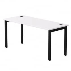 Стол прямой на металлокаркасе, опоры 90 гр Еверпроф ЕВО 254С008 Белый Черный / Everprof EVO 254S008