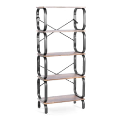 Стеллаж офисный ВС-04 60кс30кс140 см, бурнт / WS-04 60x30x140 burnt