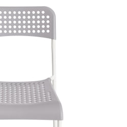 Металлический стул АДДЕ (мод. C-049) металл/пластик, 39 х 49 х 78 см, Грей (серый) /Вхите (белый) / ADDE (mod. C-049) Grey /White