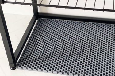 Тумба для обуви Краш ЛМН-13 черный муар/белое дерево / LMN-13