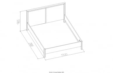 Кровать двуспальная Шерлоcк 42 Орех шоколадный (спальня) / Sherlock