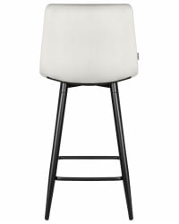 Стул полубарный ДОБРИН ОЛИВИА (черные матовые ножки, светло-серый велюр (108-52)) / DOBRIN OLIVIA