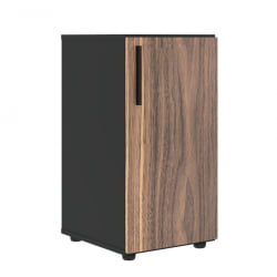 Шкаф-колонка с глухой малой дверью (правый) ВЕЛИОН ВЕНЕЕР ВРЛCС 40.1 Р Американский орех Яшма черная / VELION VENEER VRLCS R
