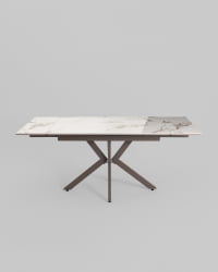 Стол раскладной Мармер 120-180*80*76 см керамика капучино / Marmer