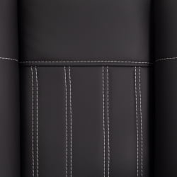 Кресло ОКСФОРД хром кож/зам, черный, 36-6 / OXFORD