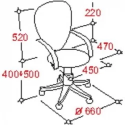 Кресло ЕЧаир-203 ПТВ нет 289488 Черно-оранжевое / EChair-203 PTW net