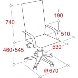 Кресло руководителя Ечаир-534 ТЛ 342970 Черное / Echair-534 TL