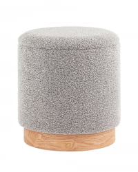 Пуф с ящиком Холли С букле серый / S