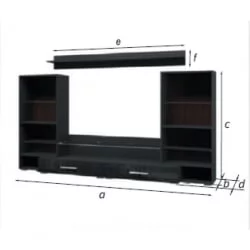 Гостиная Домино Л2800 Черный глянец / L2800