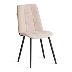 Стул обеденный Асти велюр, молочный/черный, (Порсче 2) / Asti (Porsche