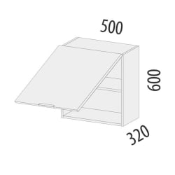 Шкаф над вытяжкой (с системой плавного закрывания) Бостон 104.12