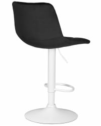 Стул барный ДОБРИН ТАИЛОР ВХИТЕ (черный велюр (МДЖ9-101)) / DOBRIN TAILOR WHITE (MJ9-101))