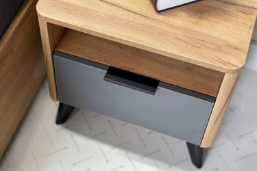 Тумба прикроватная Адам МСА-01 дуб крафт золотой/графит / MSA-01