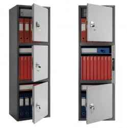 Шкаф бухгалтерский СЛ-150/3Т Графит (РАЛ 7024) дверь - светло серая (РАЛ 7038) / SL-150/3T (RAL (RAL